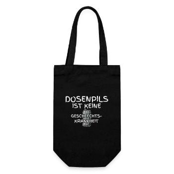 Dosenpils ist keine Geschlechtskrankheit Dosenbier - Geschenkbeutel für Flaschen - Schwarz - Vorne