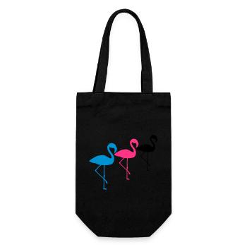équipe d'équipage 3 amis silhouette contour flamant cli - Sac à bouteille - noir - Devant
