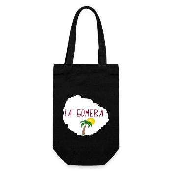 La Gomera , kanarische Insel - Geschenkbeutel für Flaschen - Schwarz - Vorne
