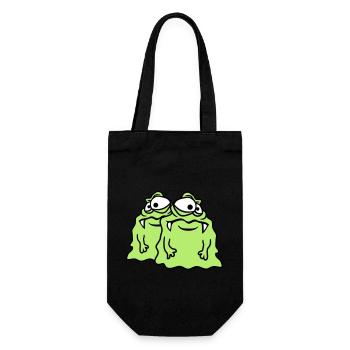 Team 2 friends couple glibber slime disgusting slime - Gift Bag for Bottles - black - Front
