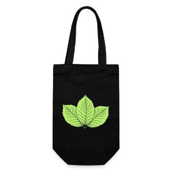 3 blaetter buche blatt baum pflanze form clipart d - Geschenkbeutel für Flaschen - Schwarz - Vorne
