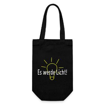 There will be light! - Gift Bag for Bottles - black - Front