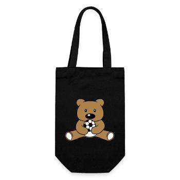 play soccer sports club ball baer sweet low - Gift Bag for Bottles - black - Front