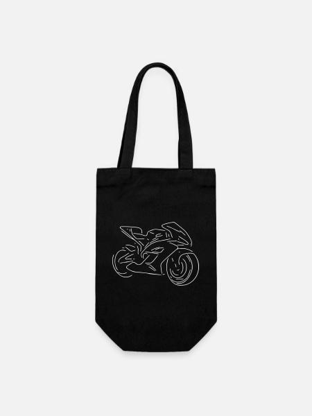 Motorrad - Geschenkbeutel für Flaschen - Schwarz