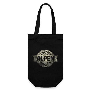 Alpen - Geschenkbeutel für Flaschen - Schwarz - Vorne