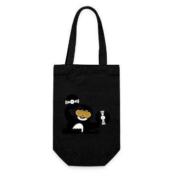 dj plaque de musique raccrocher mélangeur club disco ping - Sac à bouteille - noir - Devant