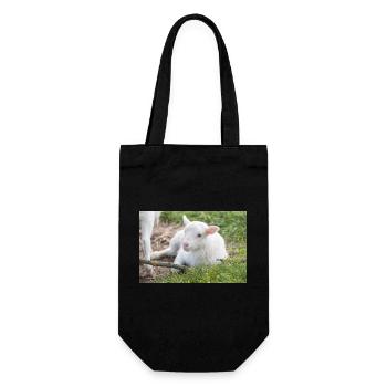 Lamb (Ovis) Lamb - Gift Bag for Bottles - black - Front