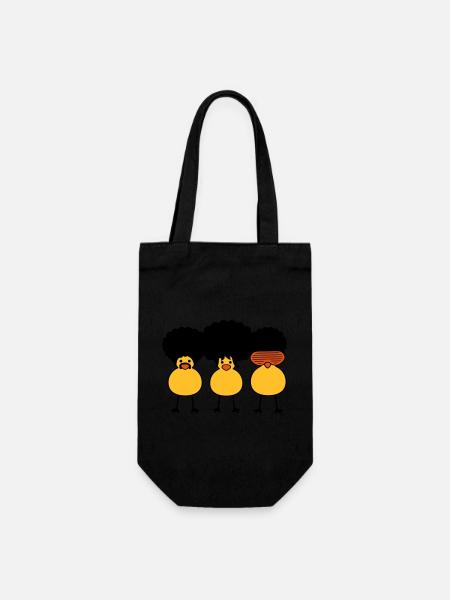 Funky Chicks - Gift Bag for Bottles - black