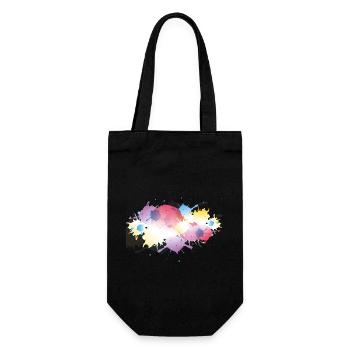Goutte de dégradé de peinture cadeau d'art splash - Sac à bouteille - noir - Devant