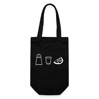 Tequila Salt Lemon Alcohol Fête Shot Shot - Sac à bouteille - noir - Devant