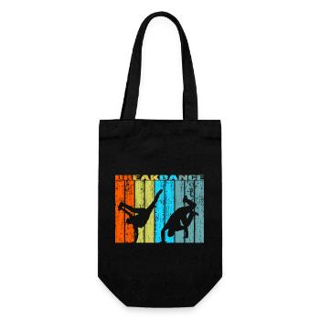 breakdance retro vintage gift - Gift Bag for Bottles - black - Front