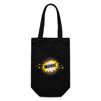 Musik T-Shirt Musik Stern Geschenkidee - Geschenkbeutel für Flaschen - Schwarz - Vorne