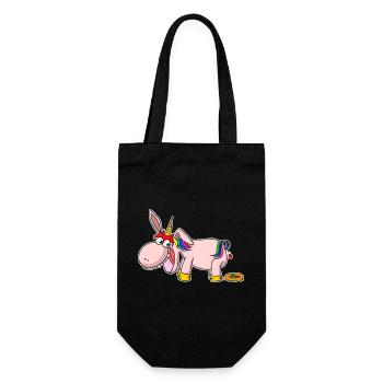 Ostereier kackendes Osterhasen Einhorn - Geschenkbeutel für Flaschen - Schwarz - Vorne