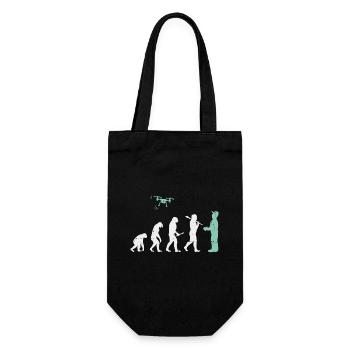 Evolution Drohne T-Shirt I Modellbau I Geschenk - Geschenkbeutel für Flaschen - Schwarz - Vorne