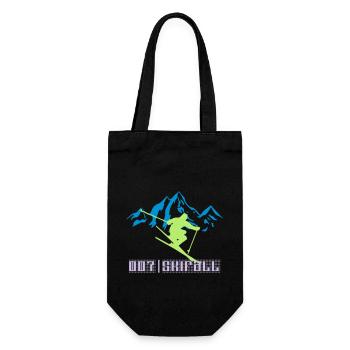 Skiing 007 - Gift Bag for Bottles - black - Front