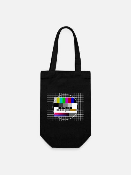 offline, internet, Testbild, tv - Geschenkbeutel für Flaschen - Schwarz