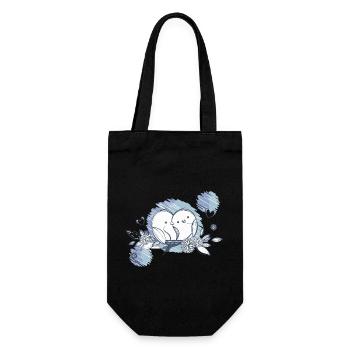 Wedding newlyweds gift just married love - Gift Bag for Bottles - black - Front