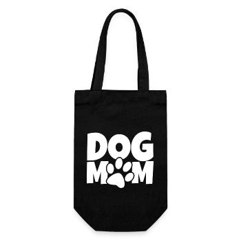 Dog maman de chien maman chien patte cadeau - Sac à bouteille - noir - Devant
