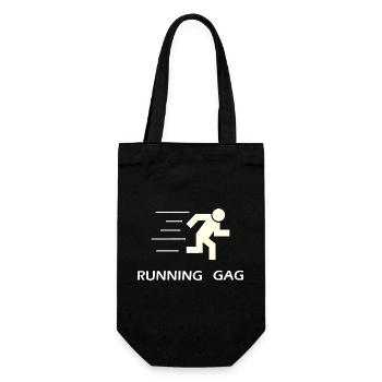 Running Gag - Geschenkbeutel für Flaschen - Schwarz - Vorne