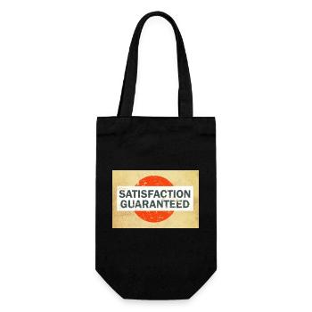 Satisfaction guaranteed retro vintage Poster - Gift Bag for Bottles - black - Front