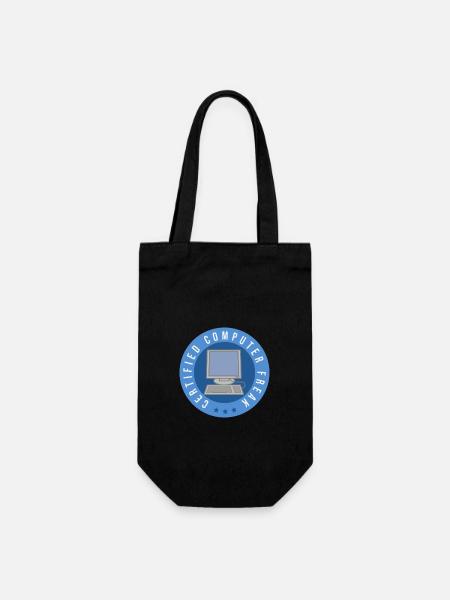 Computer certified - Computer Freak - Geschenkbeutel für Flaschen - Schwarz
