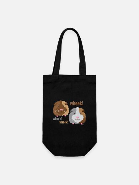 wheek wheek wheek meerschweinchen! - Geschenkbeutel für Flaschen - Schwarz