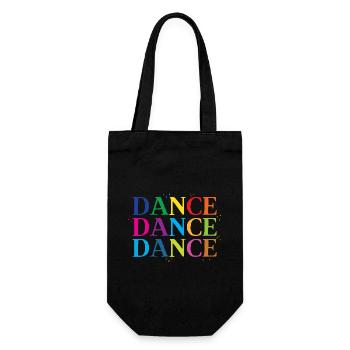 Tanz Tanz Tanz im Regenbogen - Geschenkbeutel für Flaschen - Schwarz - Vorne