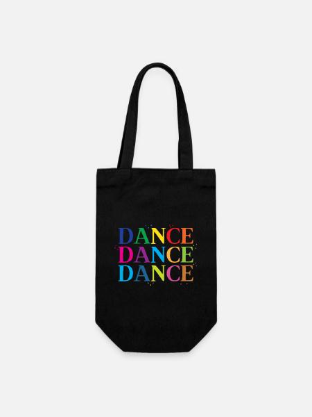 Tanz Tanz Tanz im Regenbogen - Geschenkbeutel für Flaschen - Schwarz