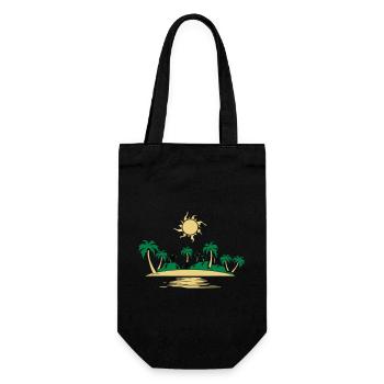 île mer de vacances soleil - Sac à bouteille - noir - Devant
