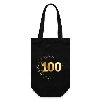 100 Anniversary Birthday Day of Honor Gift Anniversary - Gift Bag for Bottles - black - Front