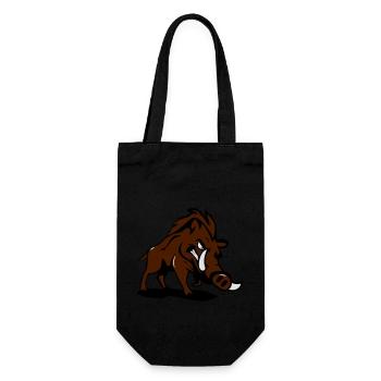Wild boar dangerous - Gift Bag for Bottles - black - Front