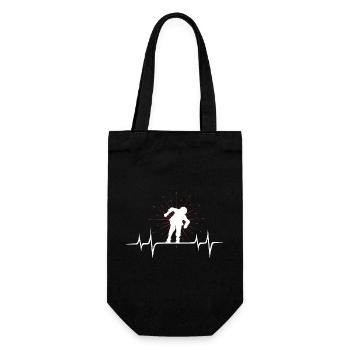 Heartbeat ECG Inline Skater Rollerblades Gift - Gift Bag for Bottles - black - Front