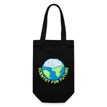 Scientist for Future - Gift Bag for Bottles - black - Front