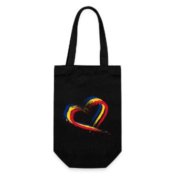 Drapeau, de, Romania., Roumanie, couleurs - Sac à bouteille - noir - Devant