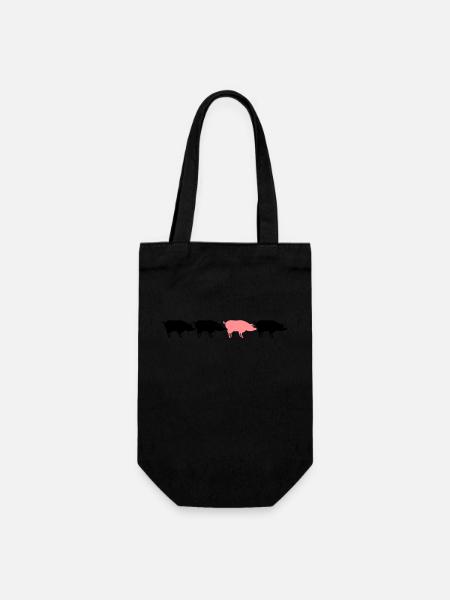 be different reihe muster design silhuette umriss - Geschenkbeutel für Flaschen - Schwarz