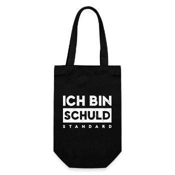 Ich bin schuld Standard - Geschenkbeutel für Flaschen - Schwarz - Vorne
