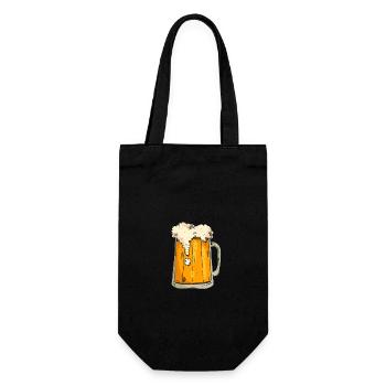 beer mug - Gift Bag for Bottles - black - Front