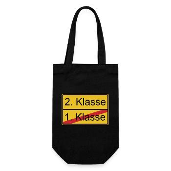 2. Klasse nicht 1. Klasse - Geschenkbeutel für Flaschen - Schwarz - Vorne