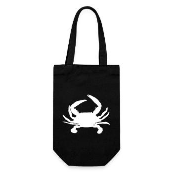 Crabe silhouette - Sac à bouteille - noir - Devant