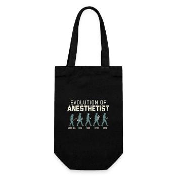 Evolution Of Anesthetist Für Anästhesie Ärzte - Geschenkbeutel für Flaschen - Schwarz - Vorne