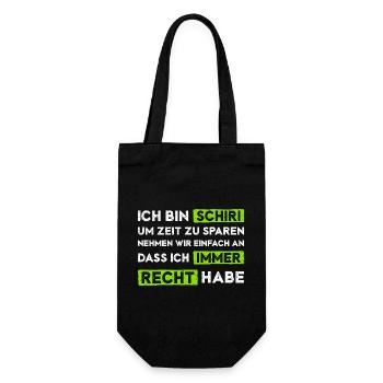Schiedsrichter hat immer Recht - Geschenkbeutel für Flaschen - Schwarz - Vorne