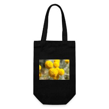 Lavender cotton or Grey santolina Heiligenkraut - Geschenkbeutel für Flaschen - Schwarz - Vorne