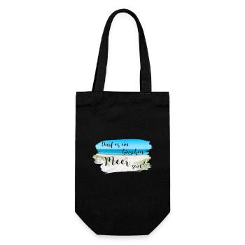 Darf es ein bisschen Meer sein? - Geschenkbeutel für Flaschen - Schwarz - Vorne