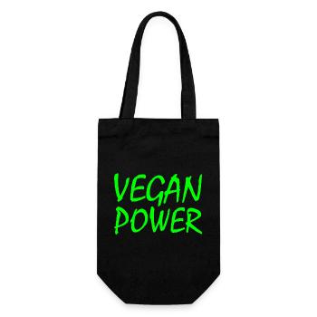 Vegan power - Gift Bag for Bottles - black - Front
