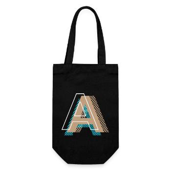 A - hip letter - Gift Bag for Bottles - black - Front