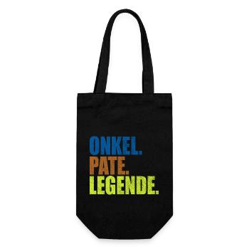 onkel pate legende - Geschenkbeutel für Flaschen - Schwarz - Vorne