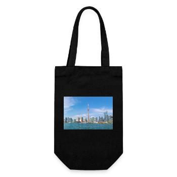 Ontario Toronto Skyline Panoramic View Canada - Gift Bag for Bottles - black - Front
