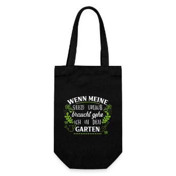 Garten Seele Urlaub Geschenk Weihnachten Grün - Geschenkbeutel für Flaschen - Schwarz - Vorne