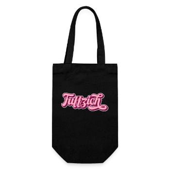 Fuffzich 50. Geburtstag Birthday Fünfzig Geschenk - Geschenkbeutel für Flaschen - Schwarz - Vorne