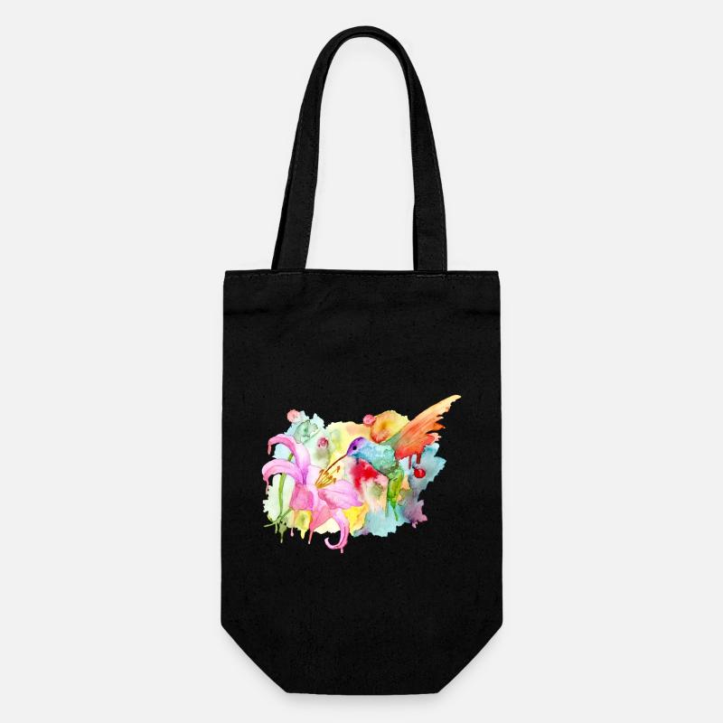 Kolibri - Geschenkbeutel für Flaschen - Schwarz